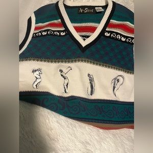 Vintage Alan Stuart golf sweater vest